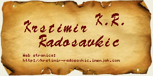 Krstimir Radosavkić vizit kartica